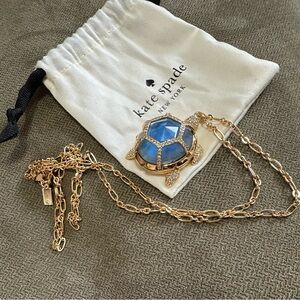 Kate spade Blue and Gold Turtle Pendant Necklace